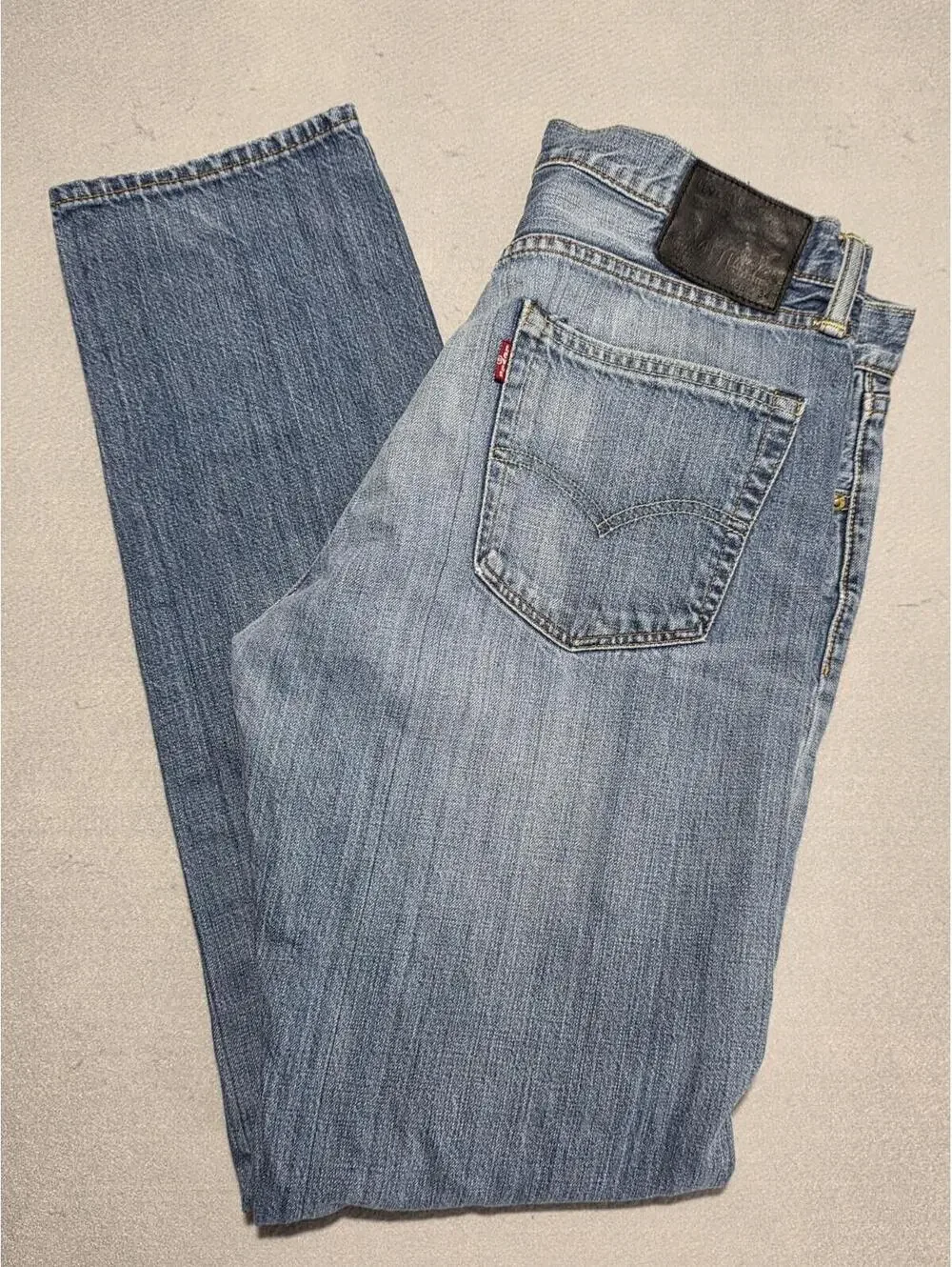 Levi's 508 Tapered Jeans W33 L34 Mens Blue Light Wash Denim 100% Cotton